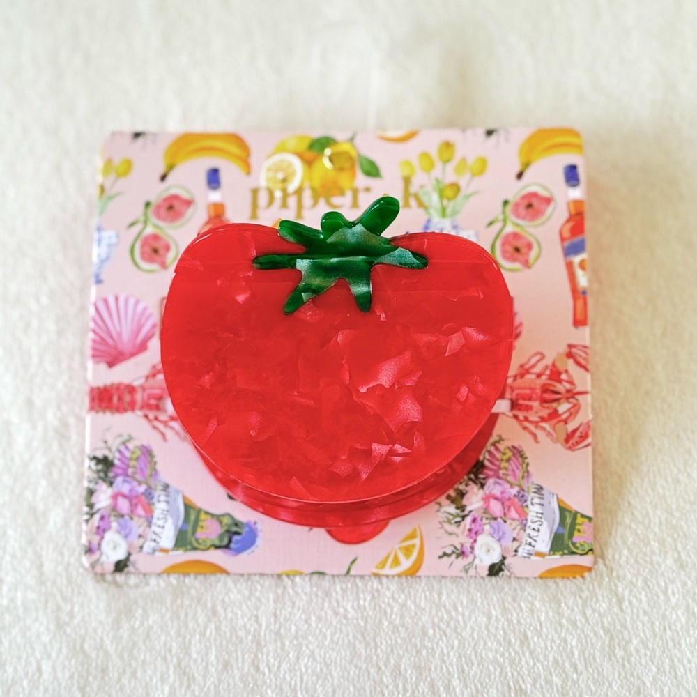 Piper K Red Tomato Hair Claw Clip
